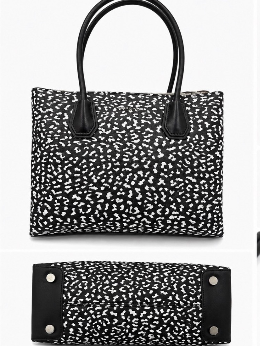 Michael Kors Black and White Speckled Tote